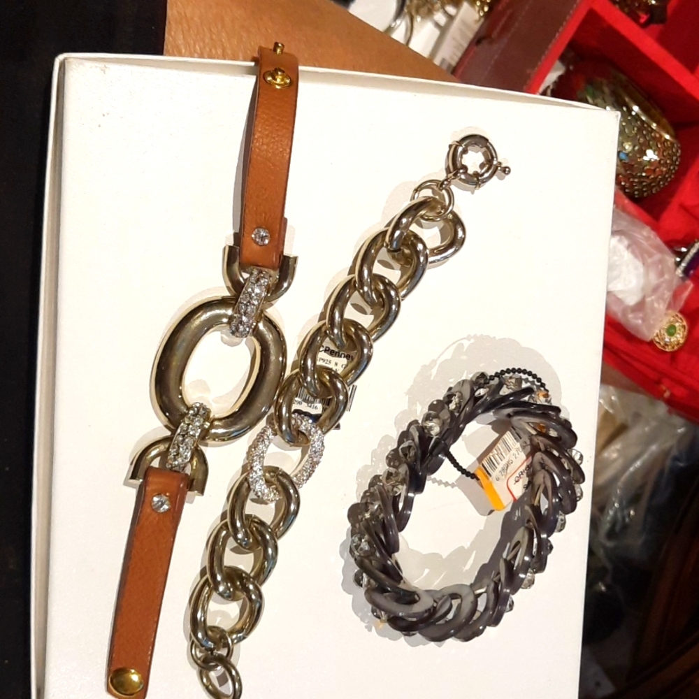 Lot of fashion bracelets blinged out!